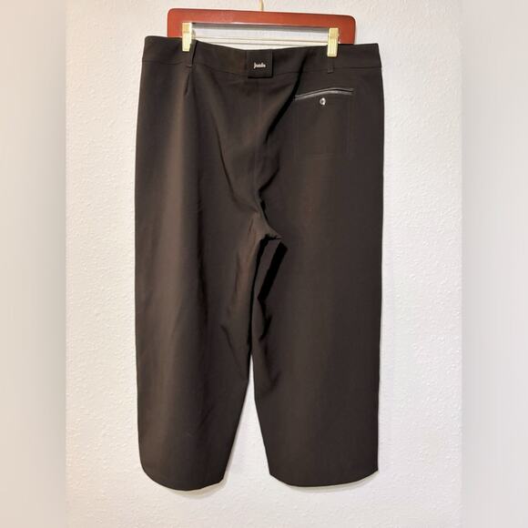 Jamie Sadock Black Pleated Wide Leg Capri Golf Pants 14 EUC - Picture 2 of 7